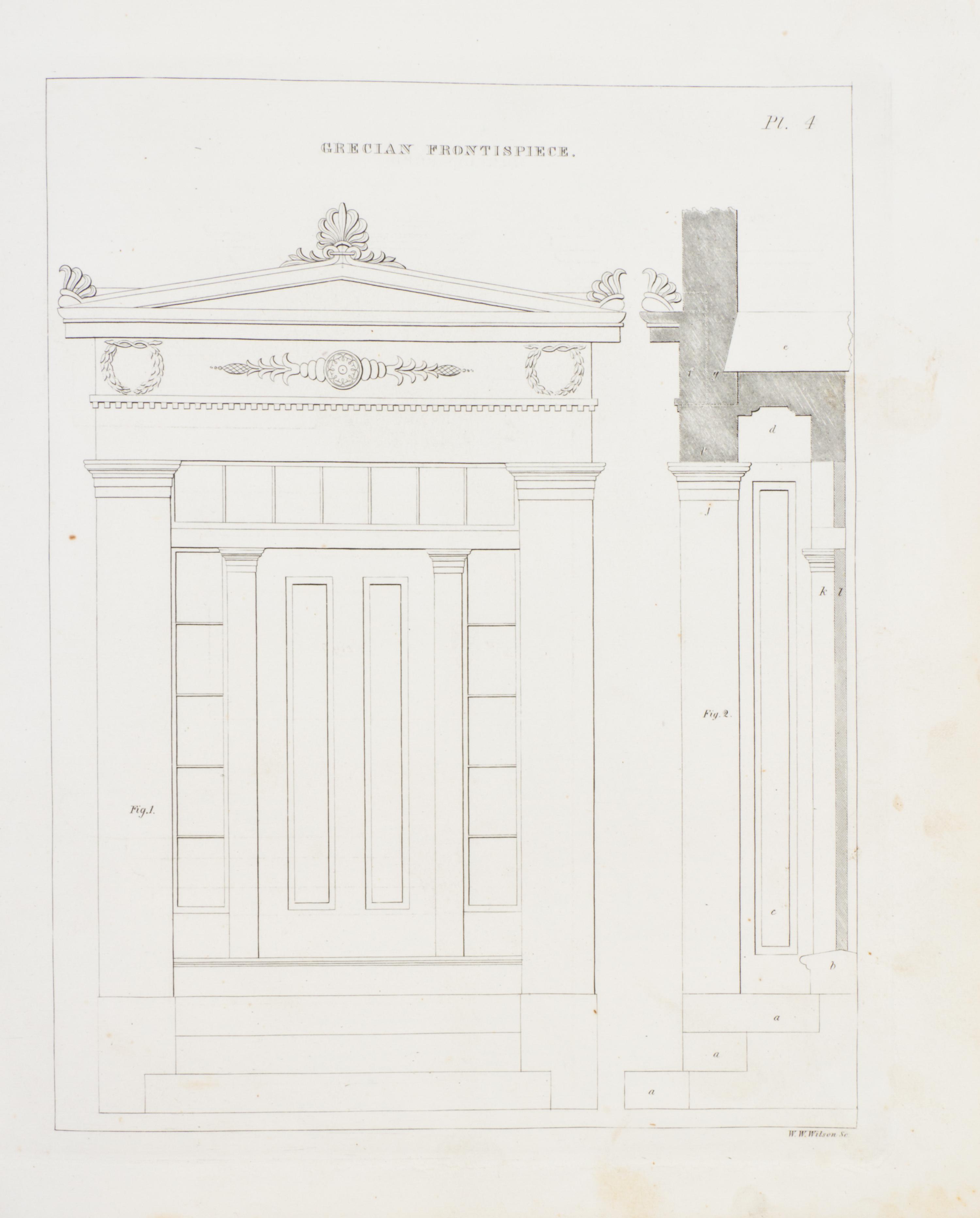 SHAW, EDWARD. Rural Architecture... Boston, 1843. First edition, with 52 plates.