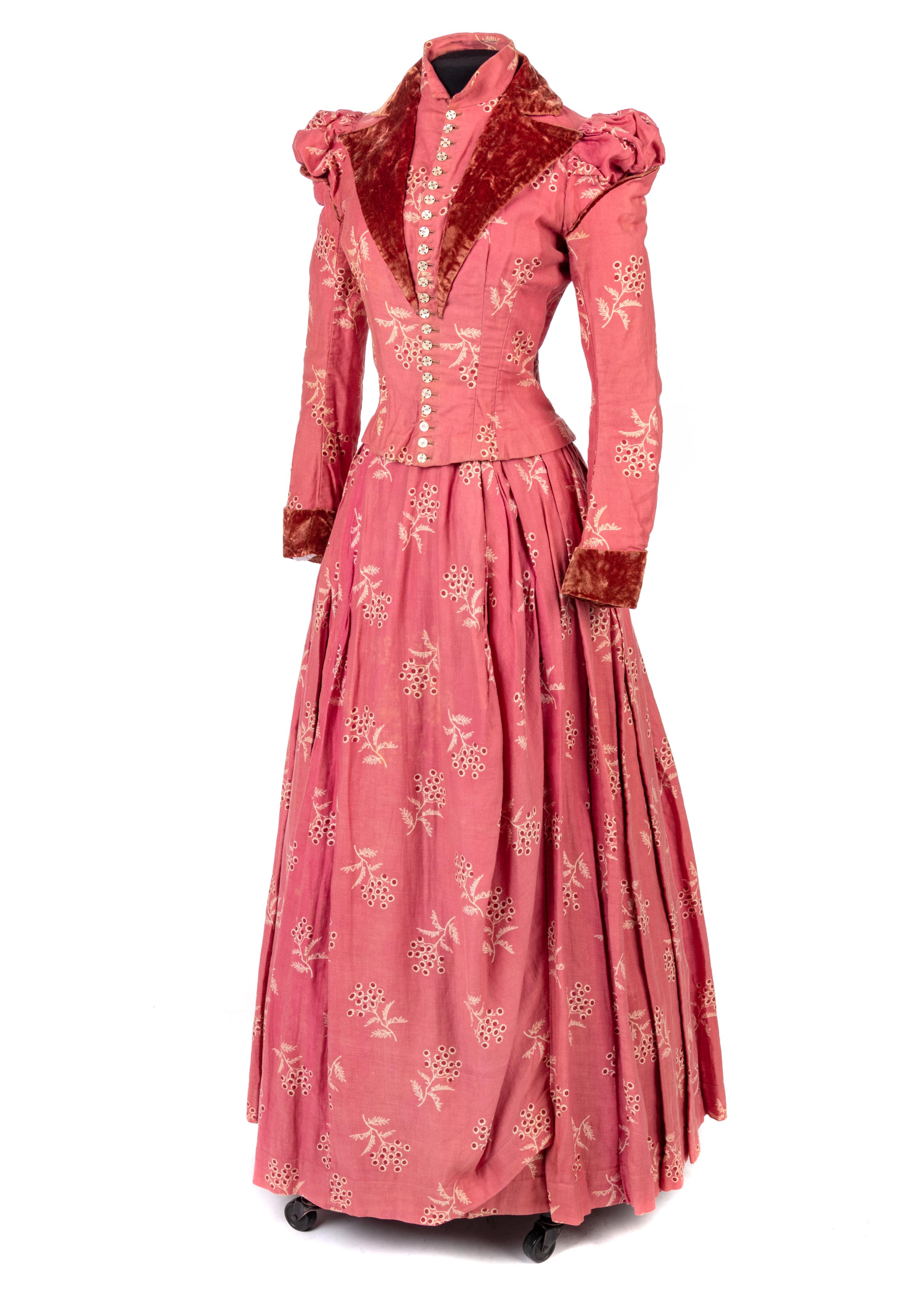 Two Cotton Day Dresses, 1870-80s