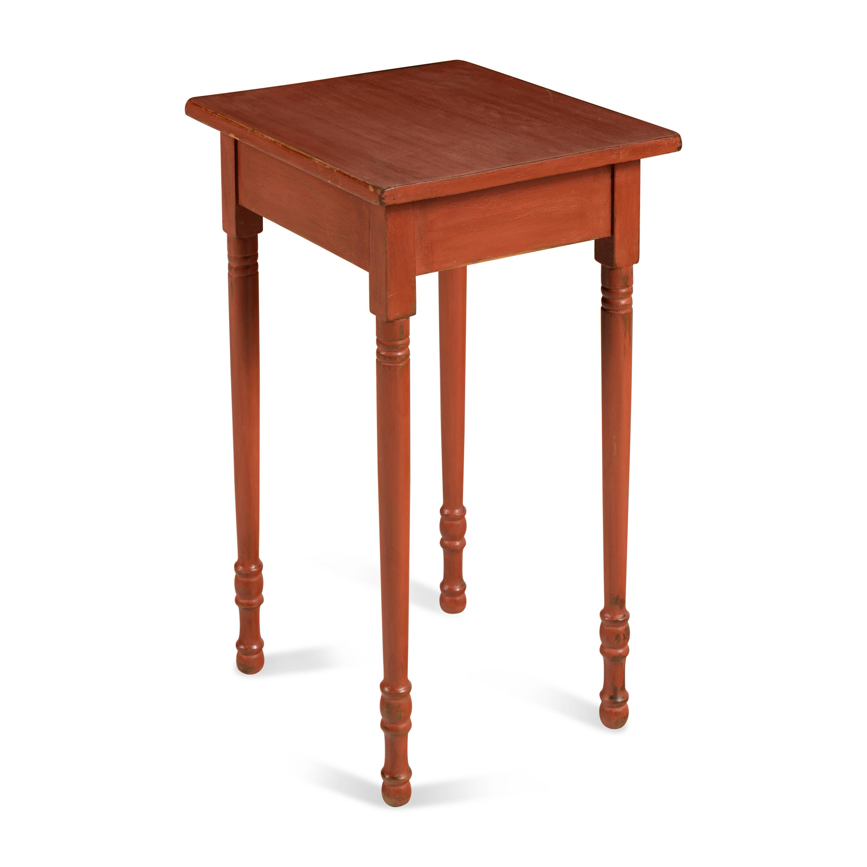 An American Red-Painted Side Table