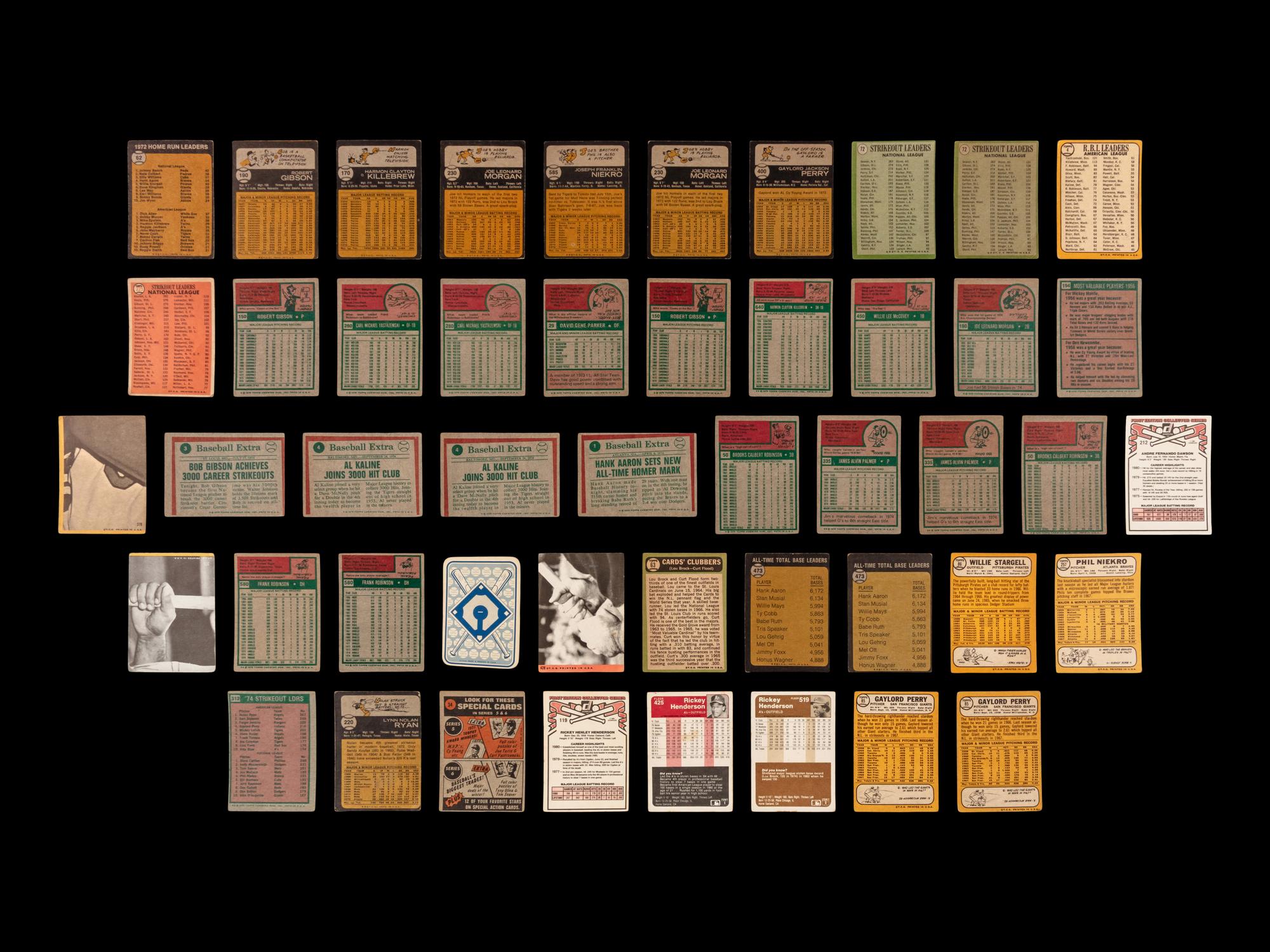 A Collection of Assorted 1960s-80 Hall of Fame Baseball Cards