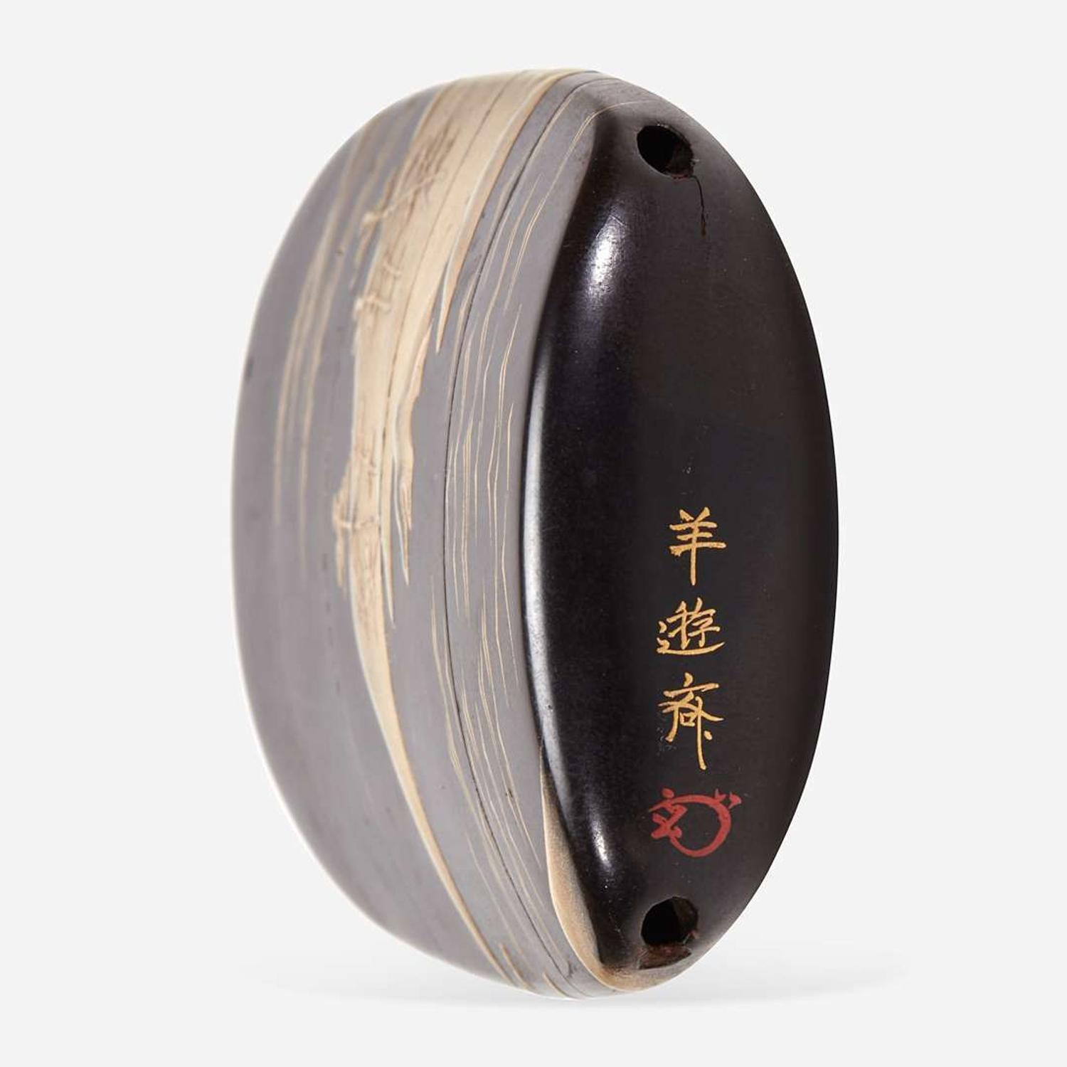 Two Japanese lacquered inro 日本印笼一组两件 Edo period ??