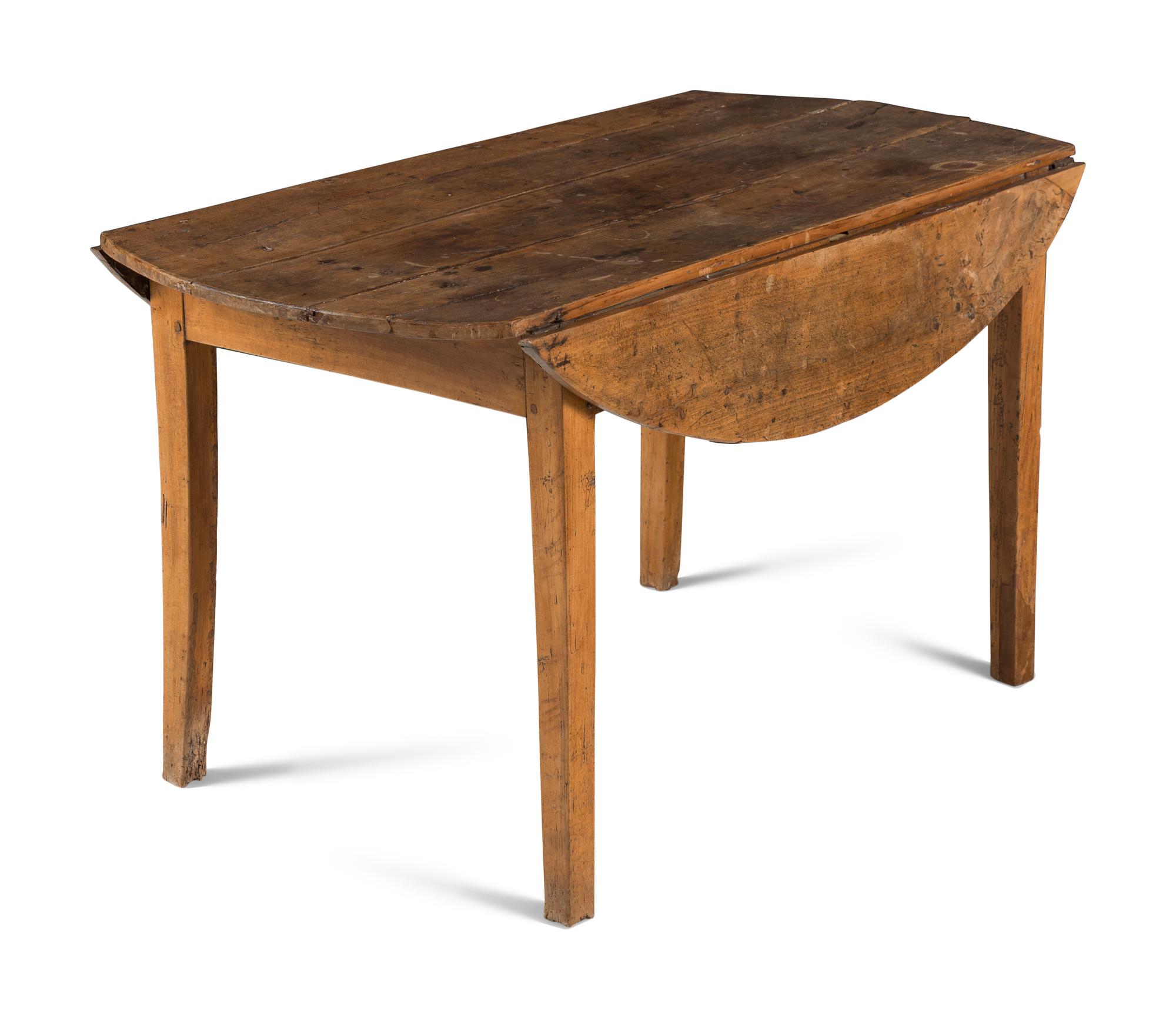 An English Provincial Pine Drop-Leaf Table