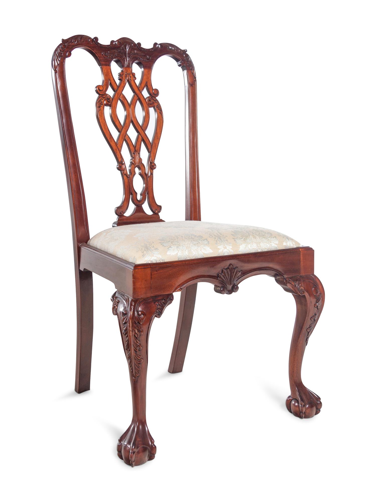 A Set of Ten George III Style Mahogany Dining Chairs