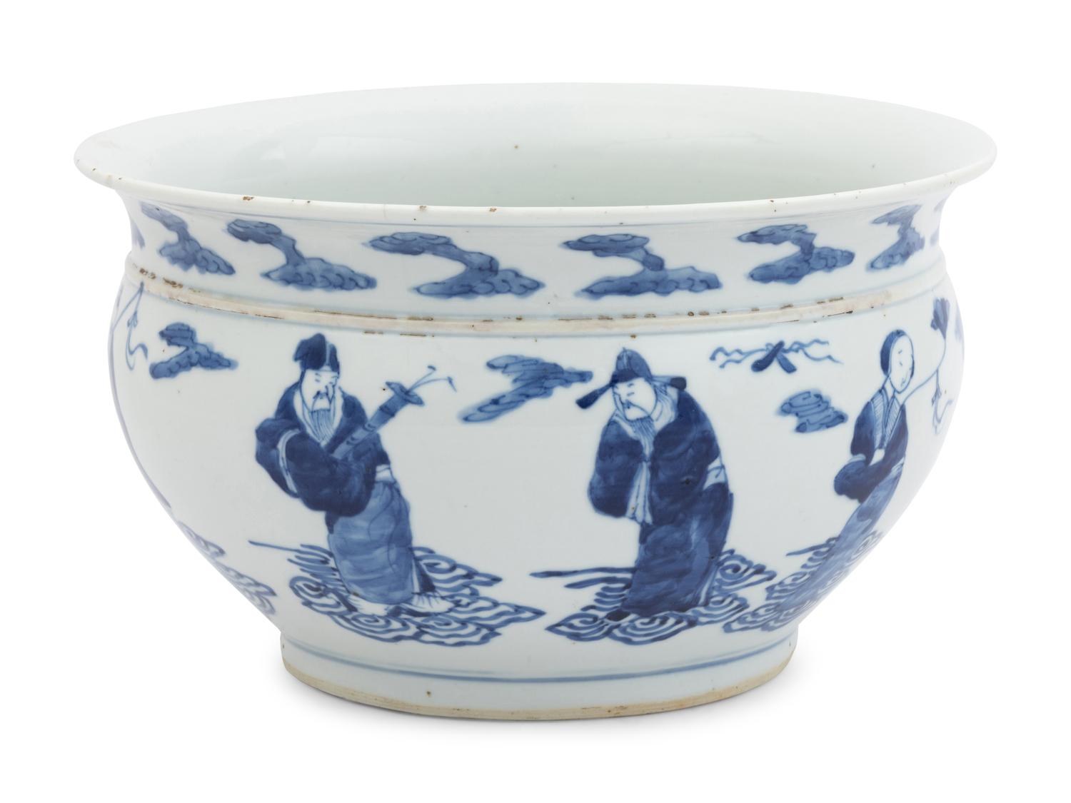 A Chinese Blue and White Porcelain Censer