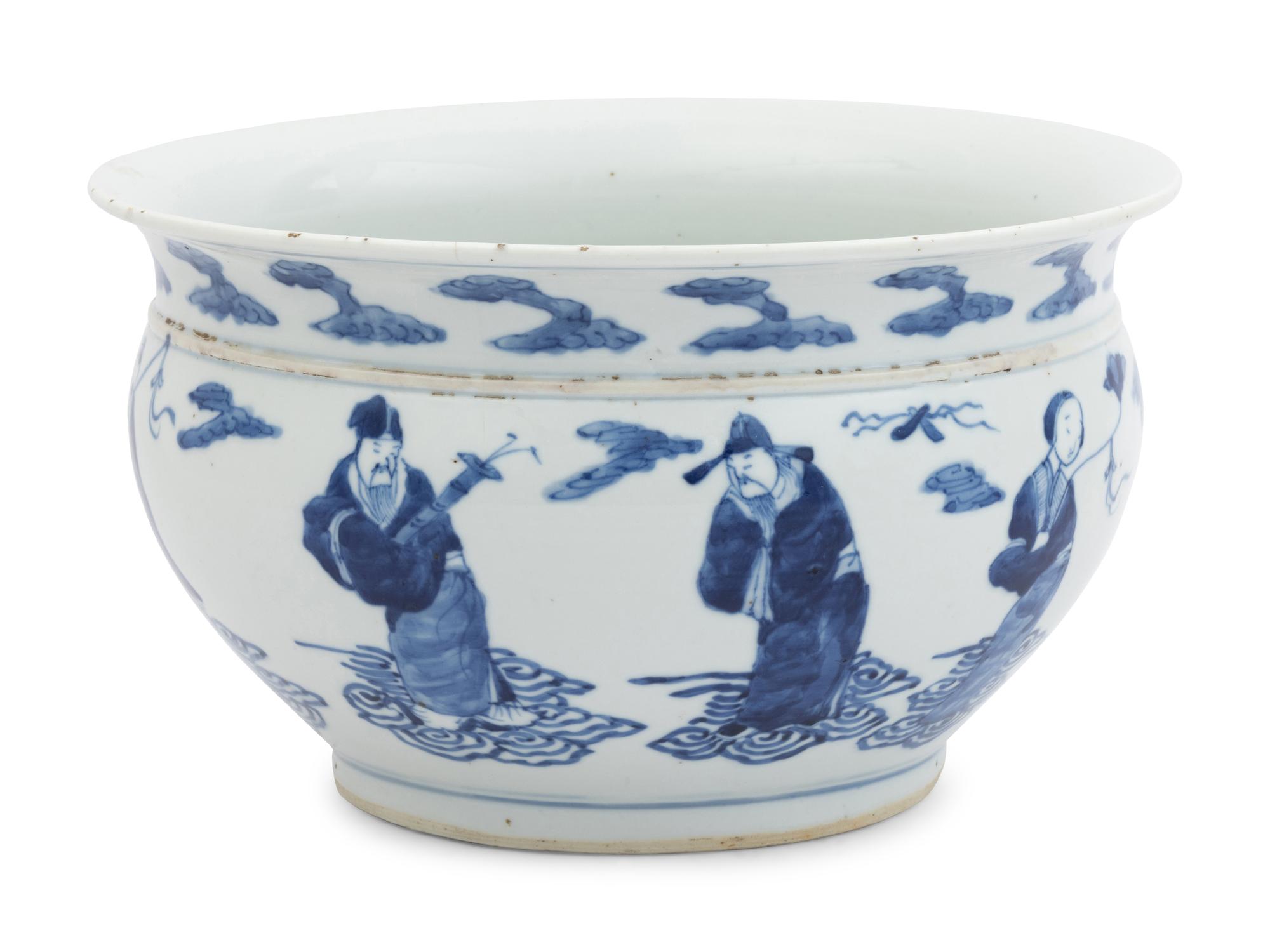 A Chinese Blue and White Porcelain Censer
