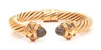 An 18 Karat Rose Gold and Diamond "Renaissance" Cuff Bracelet, David Yurman, 33.90 dwts.