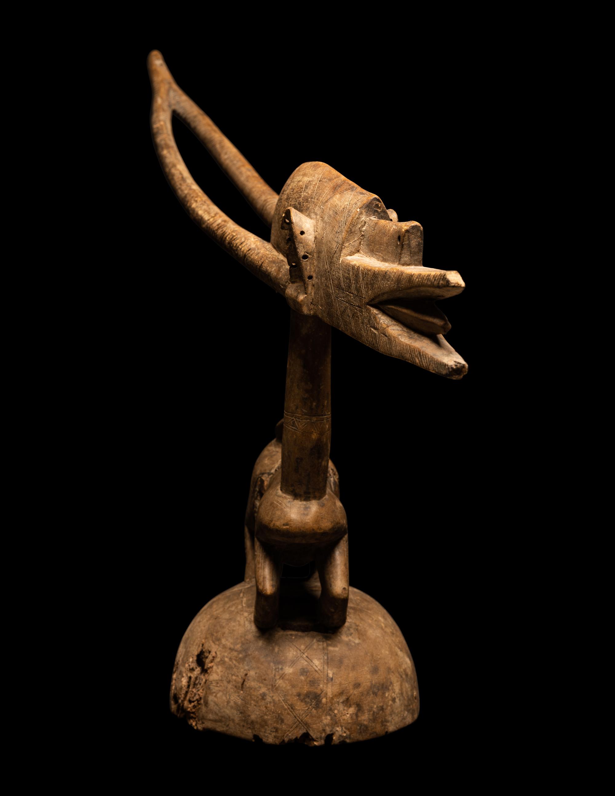 A Bamana Wood Antelope (Chiwara)