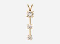 A 14K Yellow Gold and Diamond Pendant
