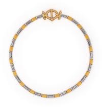 BICOLOR GOLD GREEK KEY NECKLACE