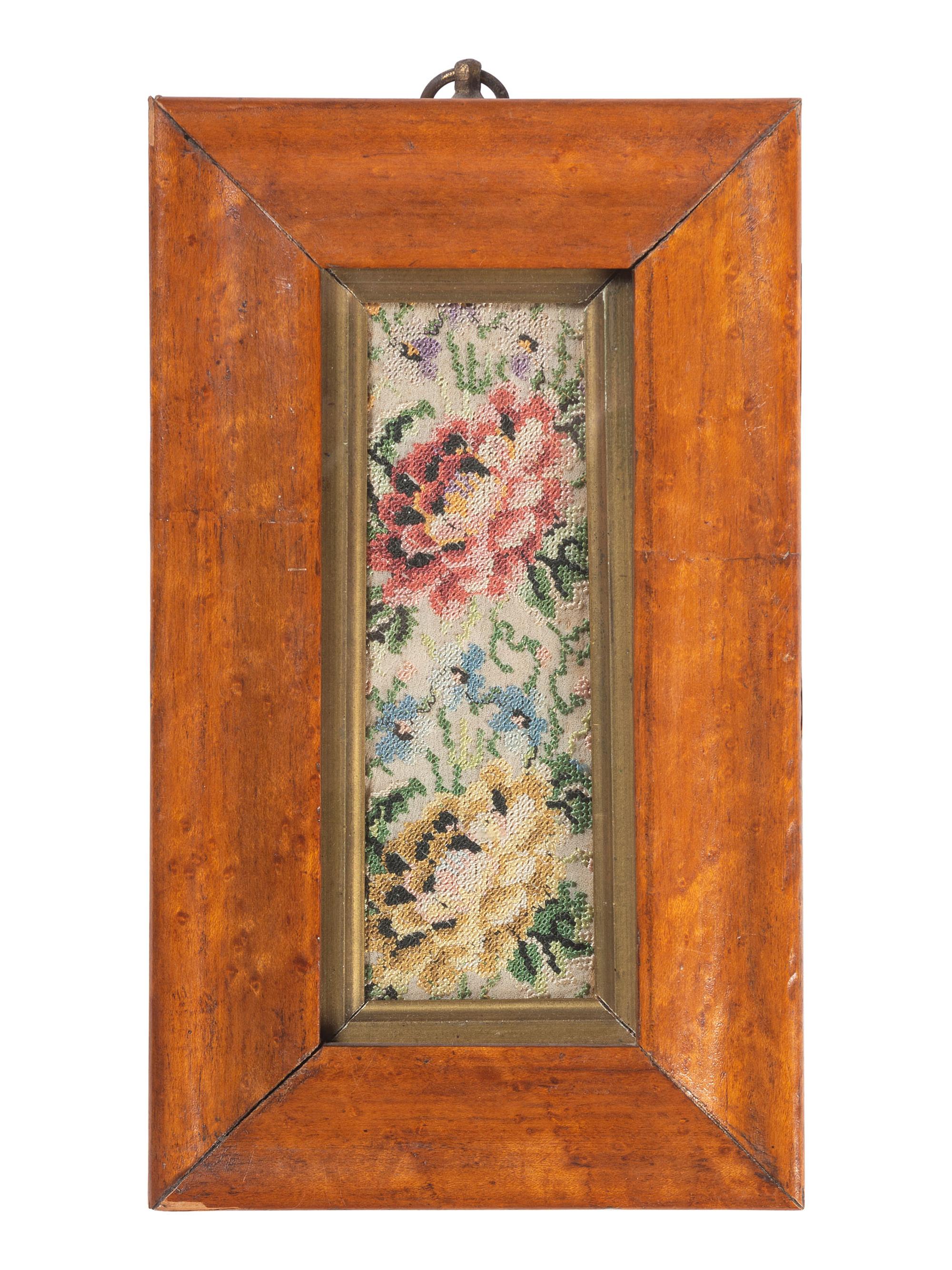 Two Victorian Floral Needleworks