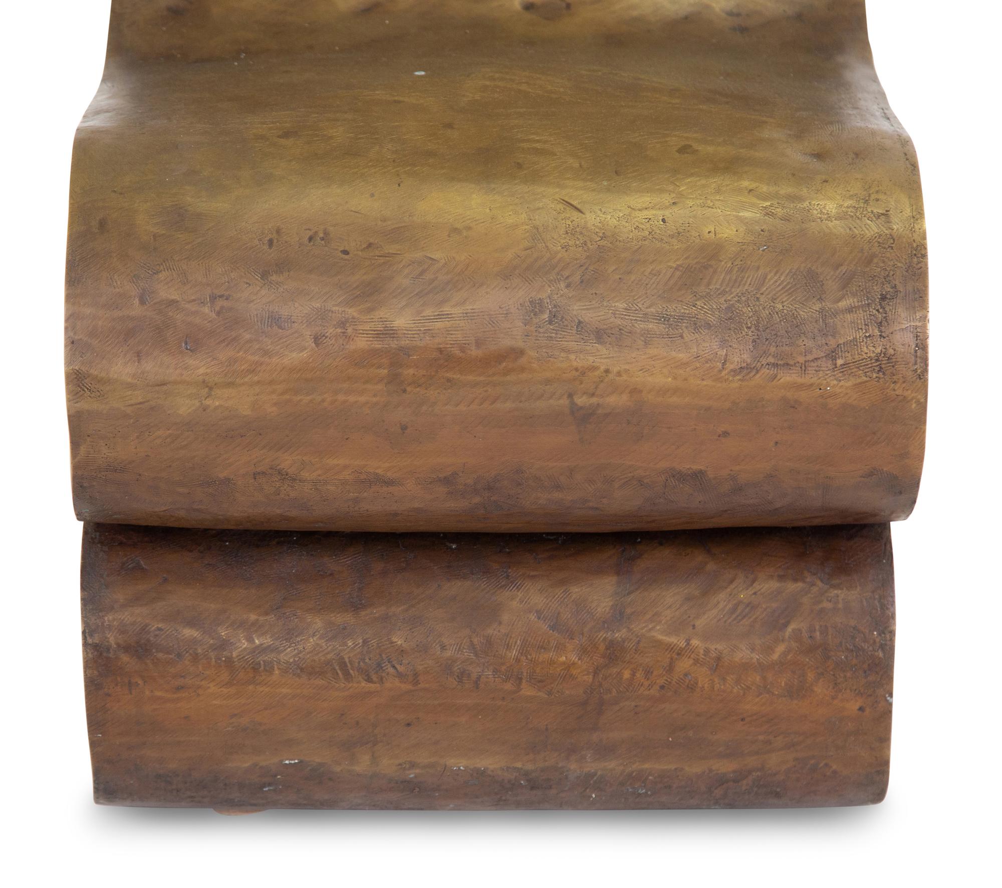 A Bronze Side Chair After a Design by Frank Gehry