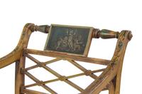 A Pair of Regency Style Painted Armchairs