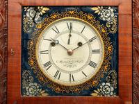 An American Classical Mahogany Eglomise Mantel Clock