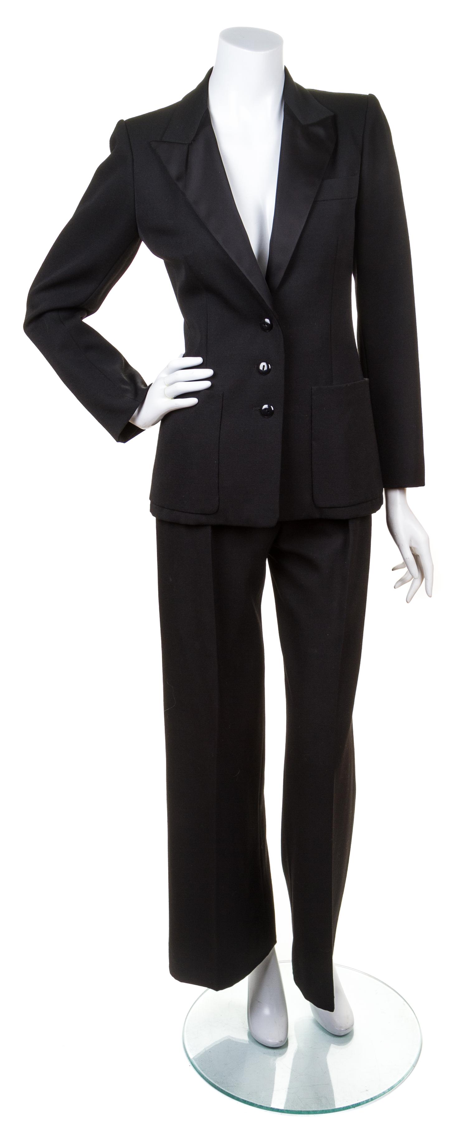 An Yves Saint Laurent "Le Smoking" Tuxedo Ensemble, Jacket size 38.