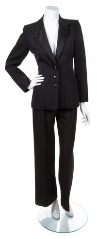 An Yves Saint Laurent "Le Smoking" Tuxedo Ensemble, Jacket size 38.