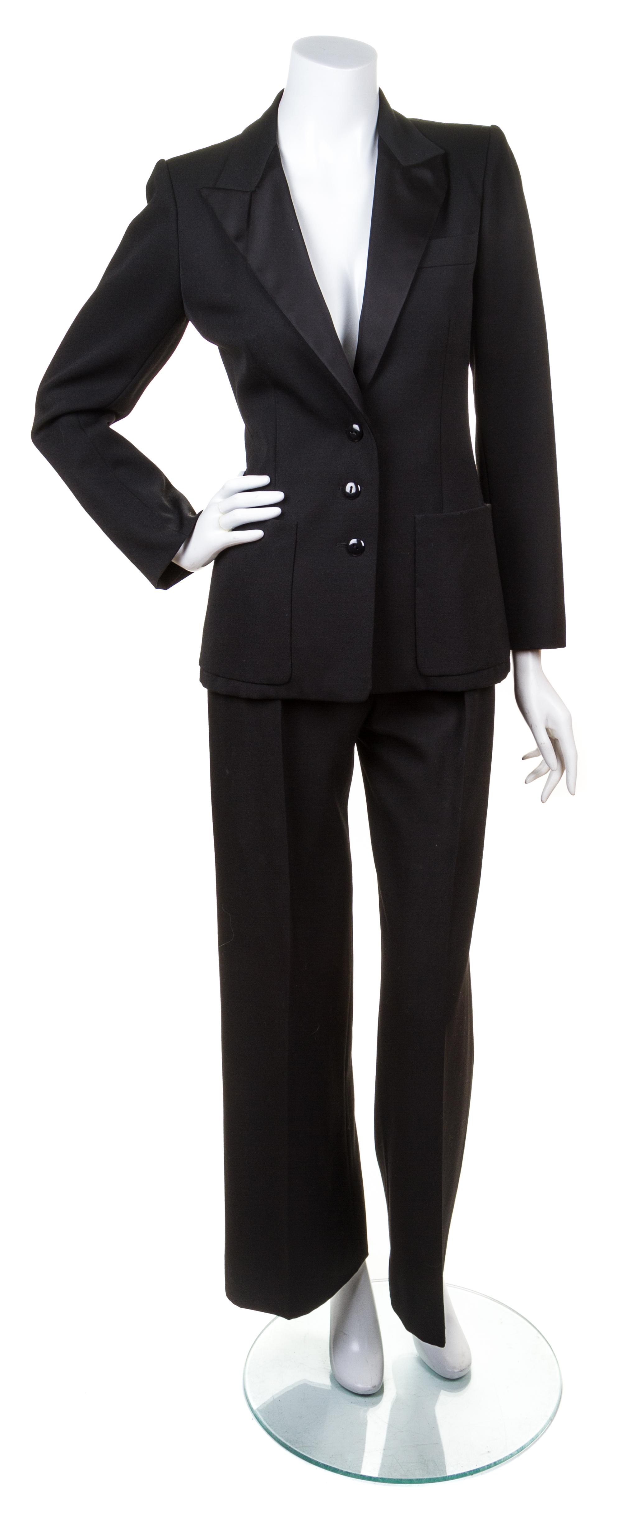 An Yves Saint Laurent "Le Smoking" Tuxedo Ensemble, Jacket size 38.