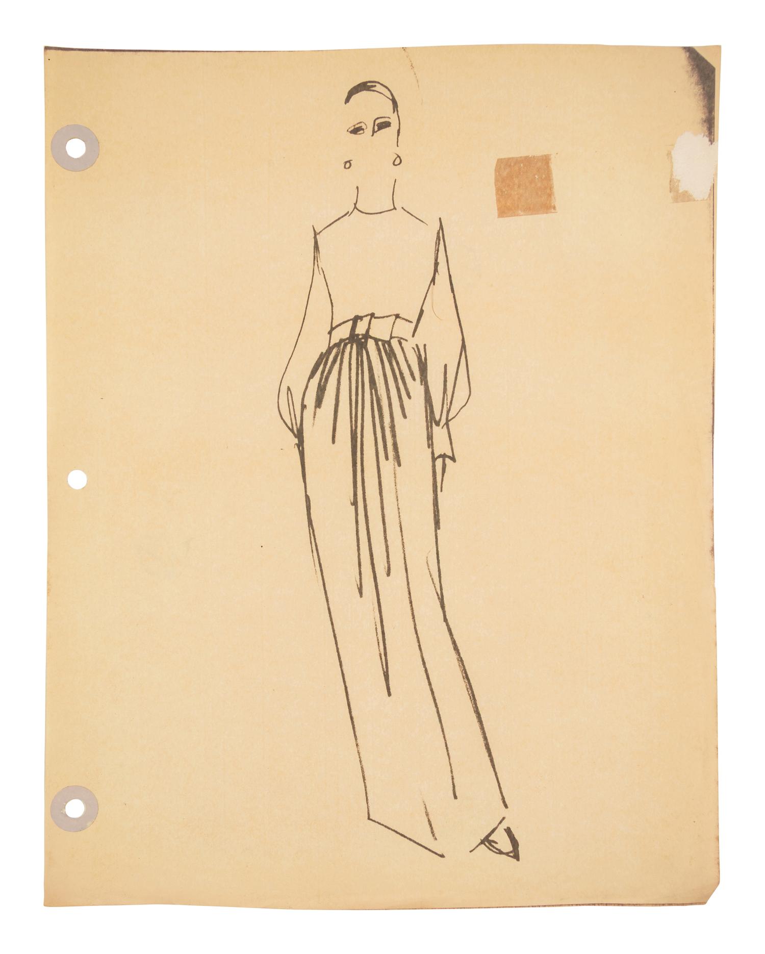 A Large Group of Norell Fashion Sketches
