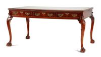A Georgian Style Mahogany Partners Desk Height 30 x width 61 x depth 37 inches. — 19TH CENTURY