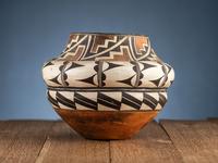 Acoma Double-Lobed Polychrome Pottery Jar