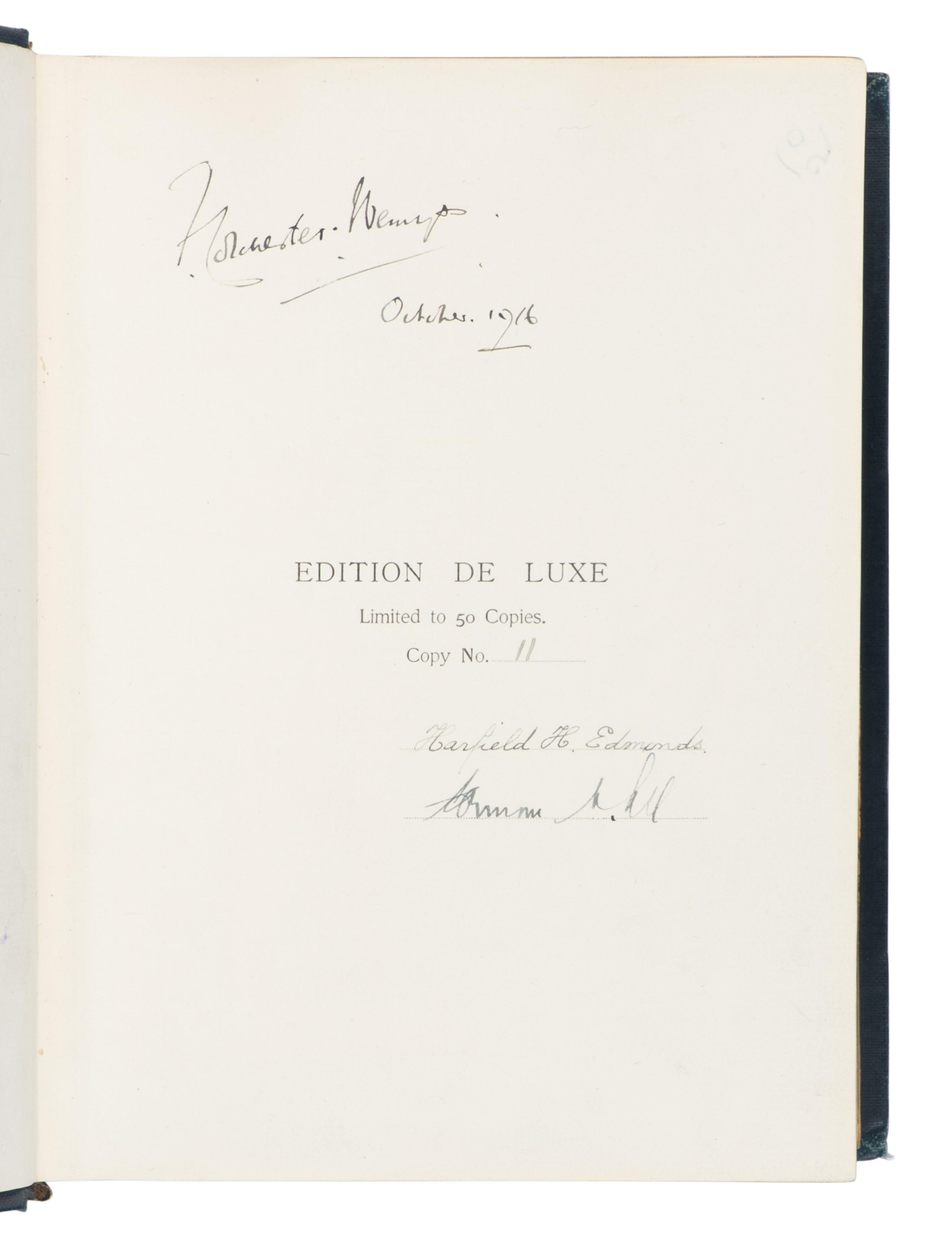 [ANGLING]. EDMONDS, Harfield H. and Norman N. LEE. Brook and River Trouting. A Manual of Modern North Country Methods . Bradford: Published by the authors, 1916.