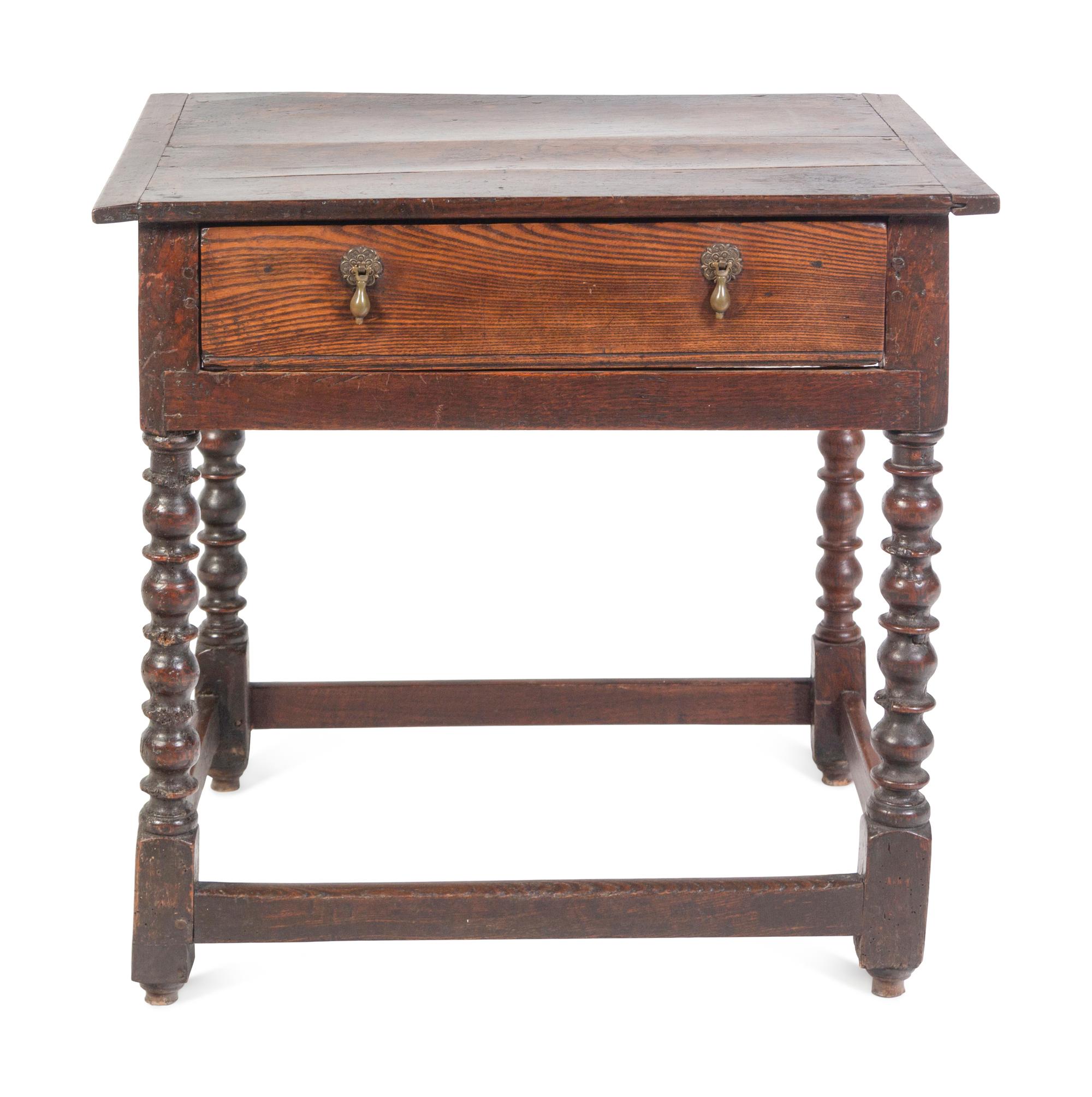 A William and Mary Oak Side Table