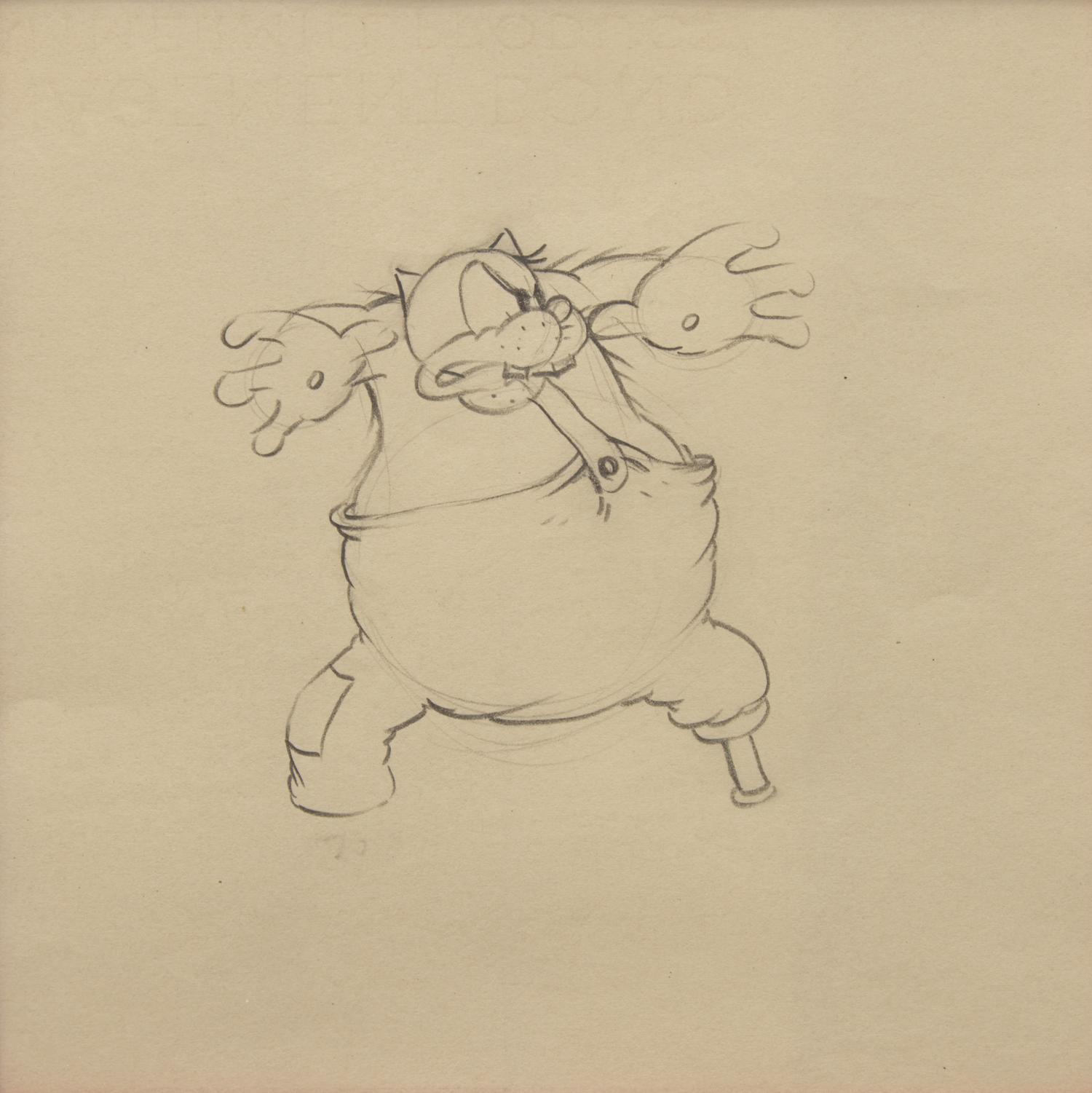 [Children's & Illustrated] [Disney, Walt] Group of 3 Production Drawings for "Shanghaied"