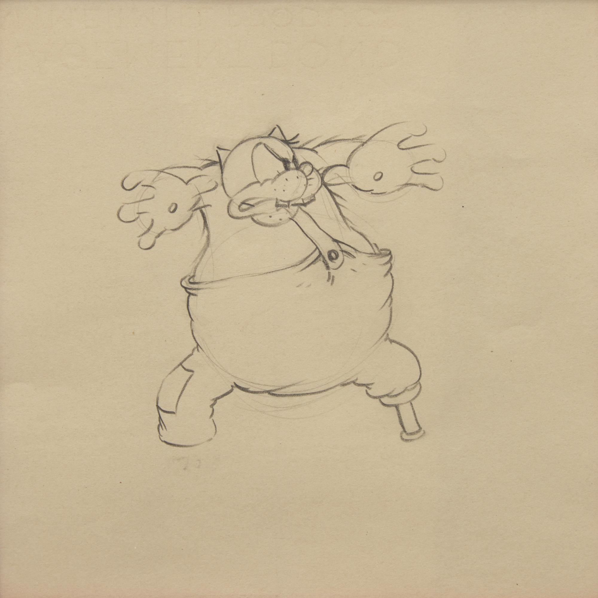 [Children's & Illustrated] [Disney, Walt] Group of 3 Production Drawings for "Shanghaied"