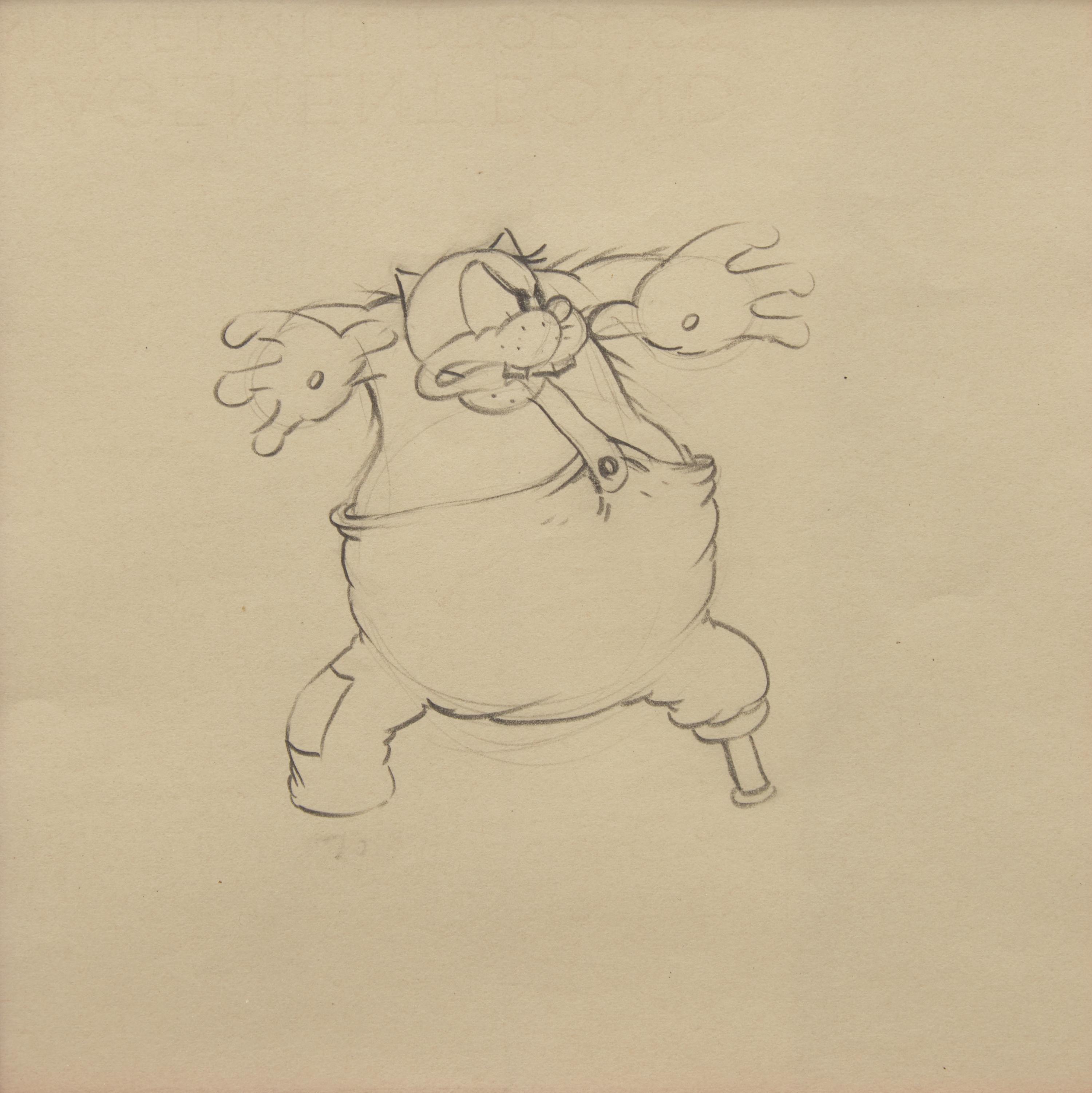 [Children's & Illustrated] [Disney, Walt] Group of 3 Production Drawings for "Shanghaied"