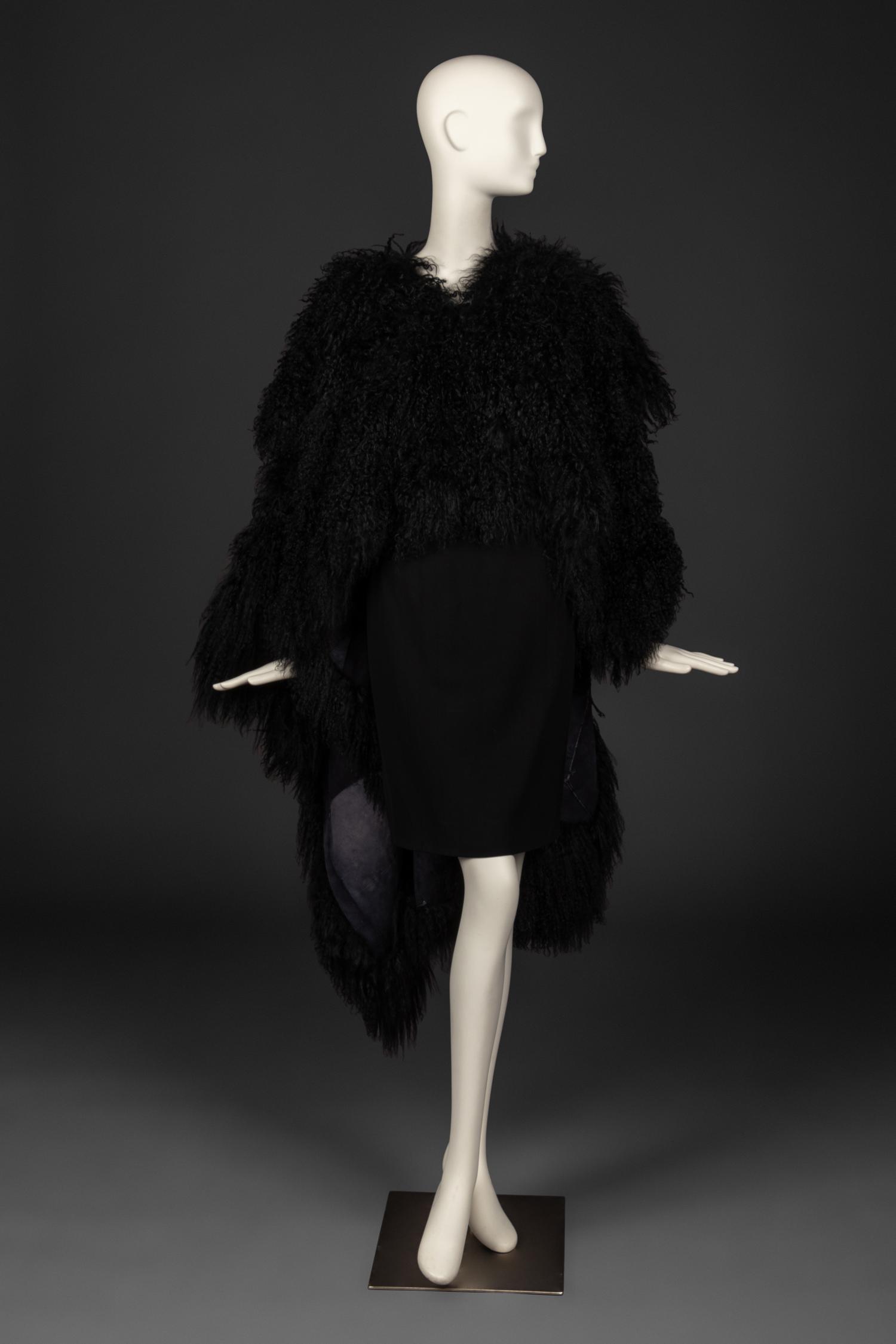 Ann Demeulemeester Tibetan Lamb Poncho