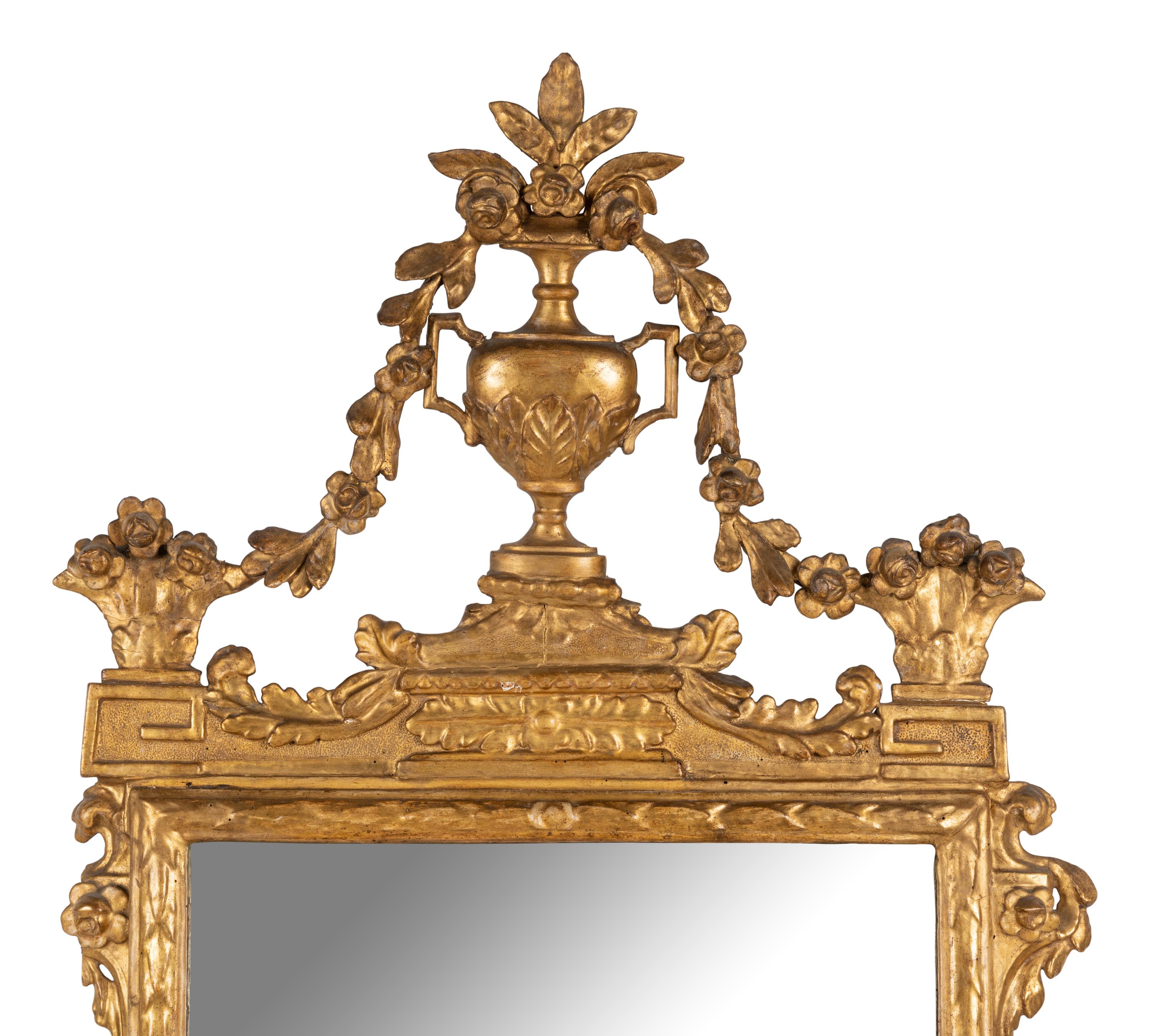 An Italian Giltwood Pier Mirror