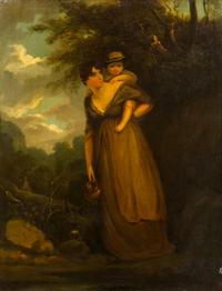 After John Hoppner, (English, 19th Century), Mrs. Richard Brinsley Sheridan and her Son Charles