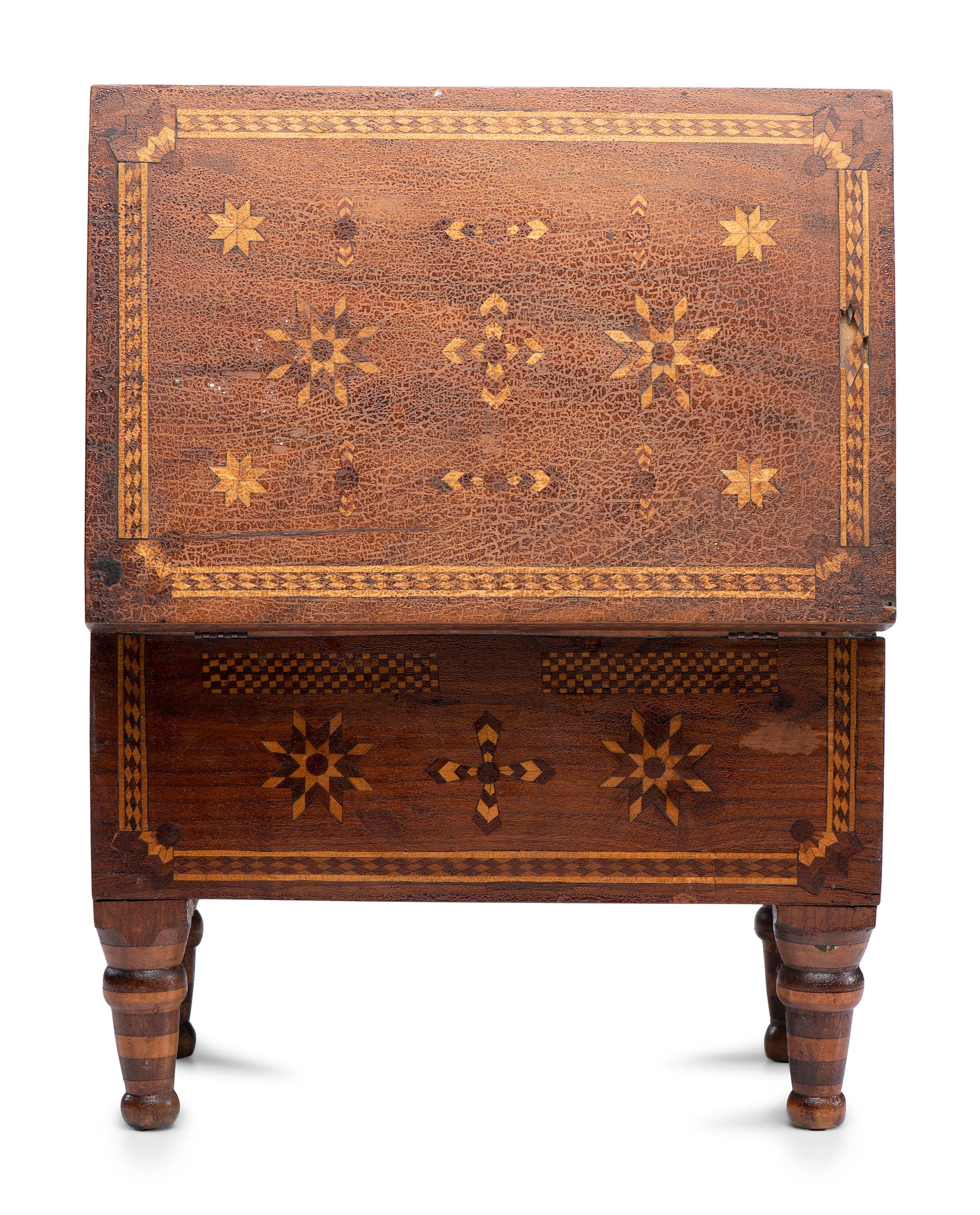 A Folk Art Marquetry Chest
