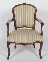 A Louis XV Style Fauteuil, Height 33 1/2 inches.