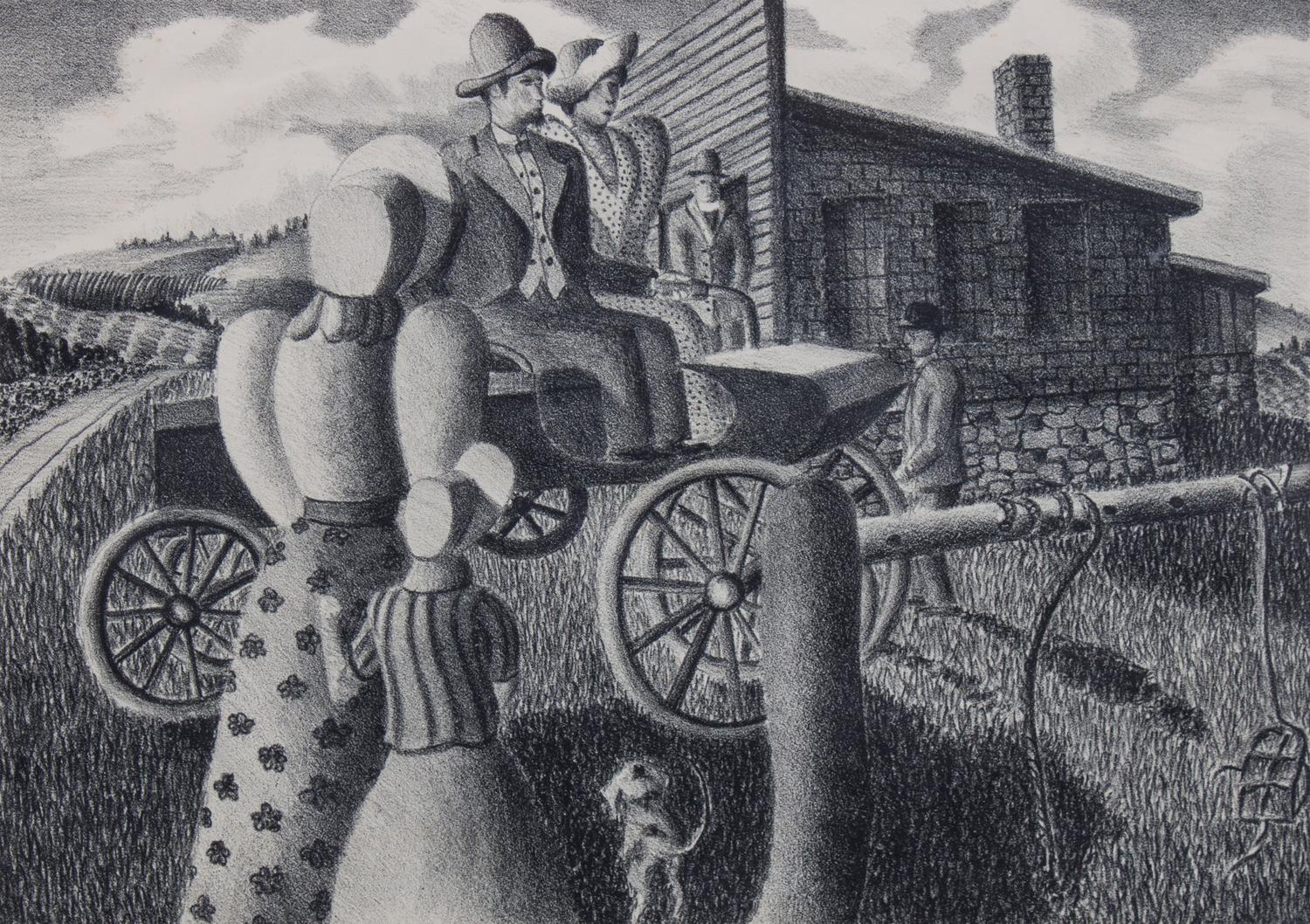 Vernon Raymond Stutzman, (American, b. 1902), Hold your Horses, 1971