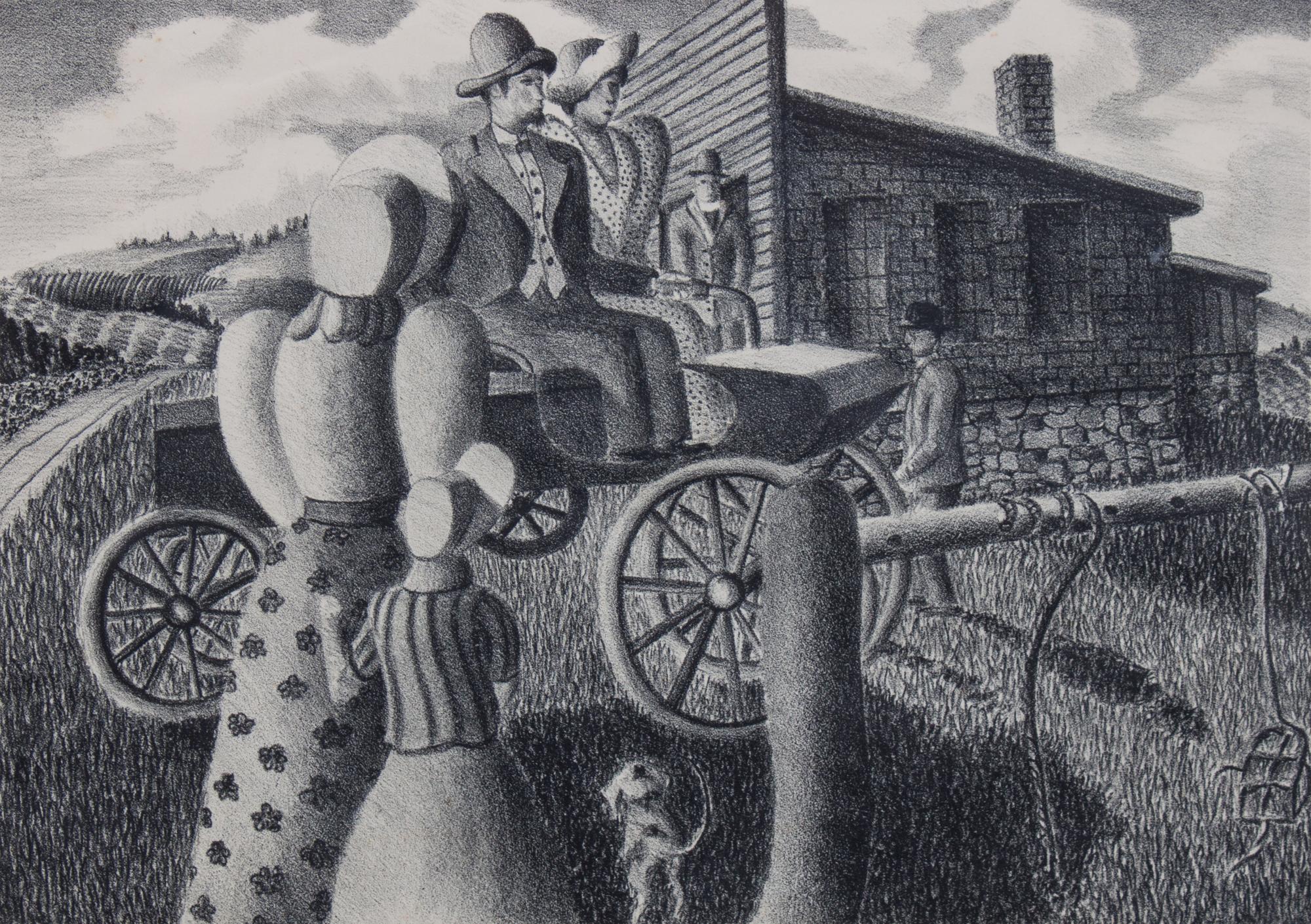 Vernon Raymond Stutzman, (American, b. 1902), Hold your Horses, 1971