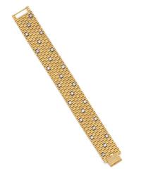 A Yellow Gold and Diamond Bracelet, 36.50 dwts.