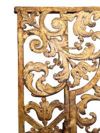 An Italian Baroque Gilt Wrought Iron Gate