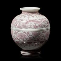A Japanese Underglaze Red-Decorated Vase, Seifu Yohei III, Meiji Period