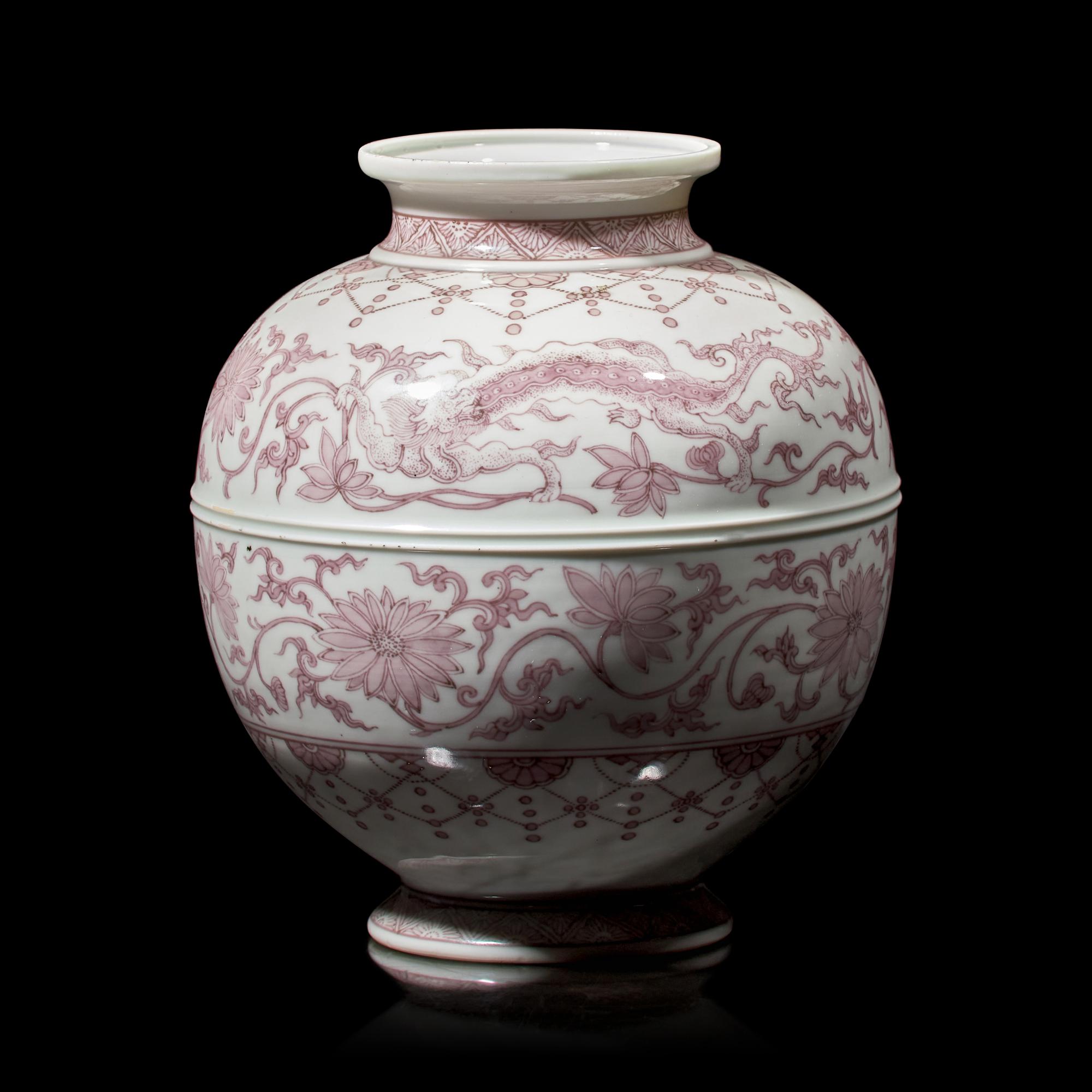 A Japanese Underglaze Red-Decorated Vase, Seifu Yohei III, Meiji Period