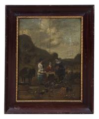 Attributed to Jan Miel, (Dutch, 1599-1663), Vegetable Seller at County Fair