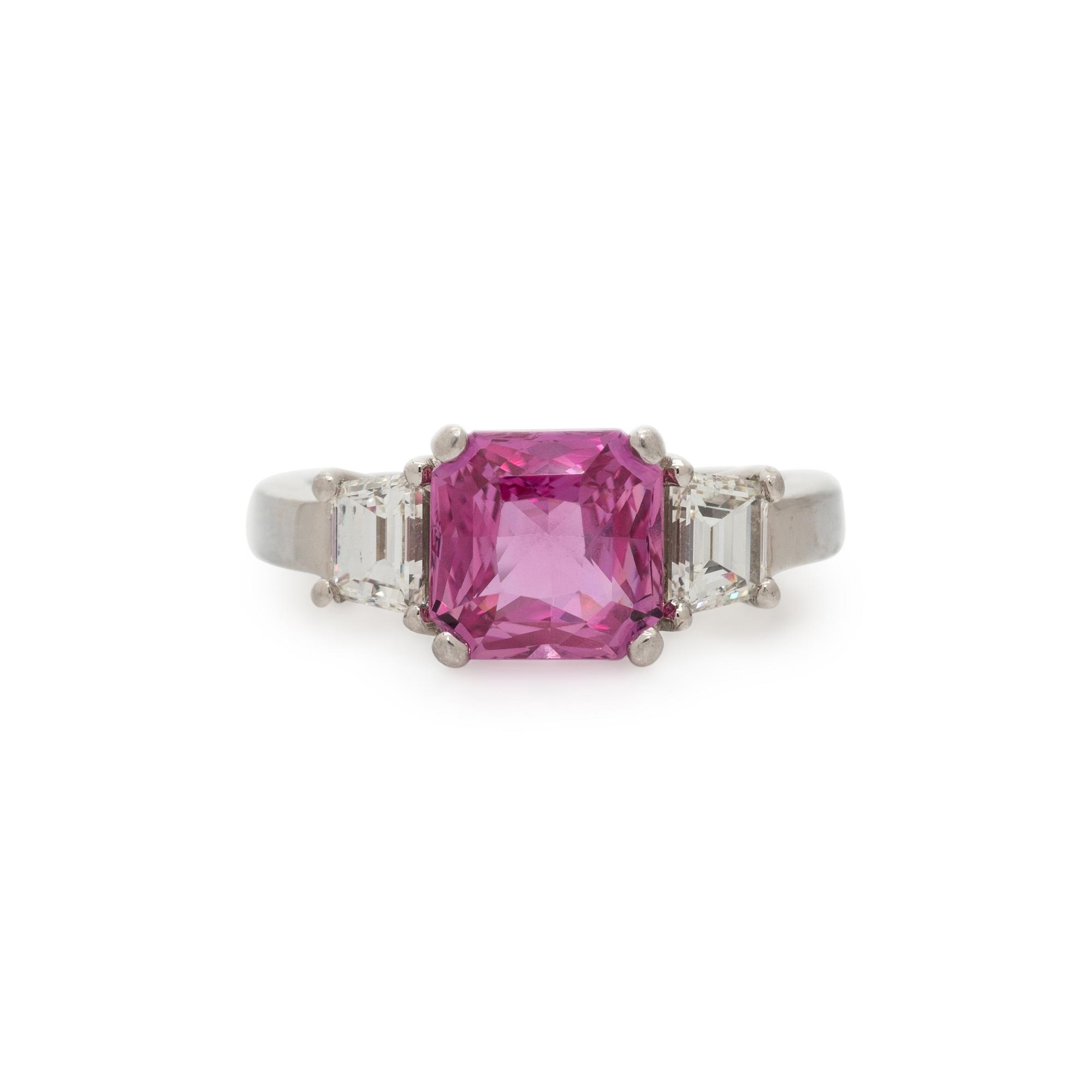 PINK SAPPHIRE AND DIAMOND RING