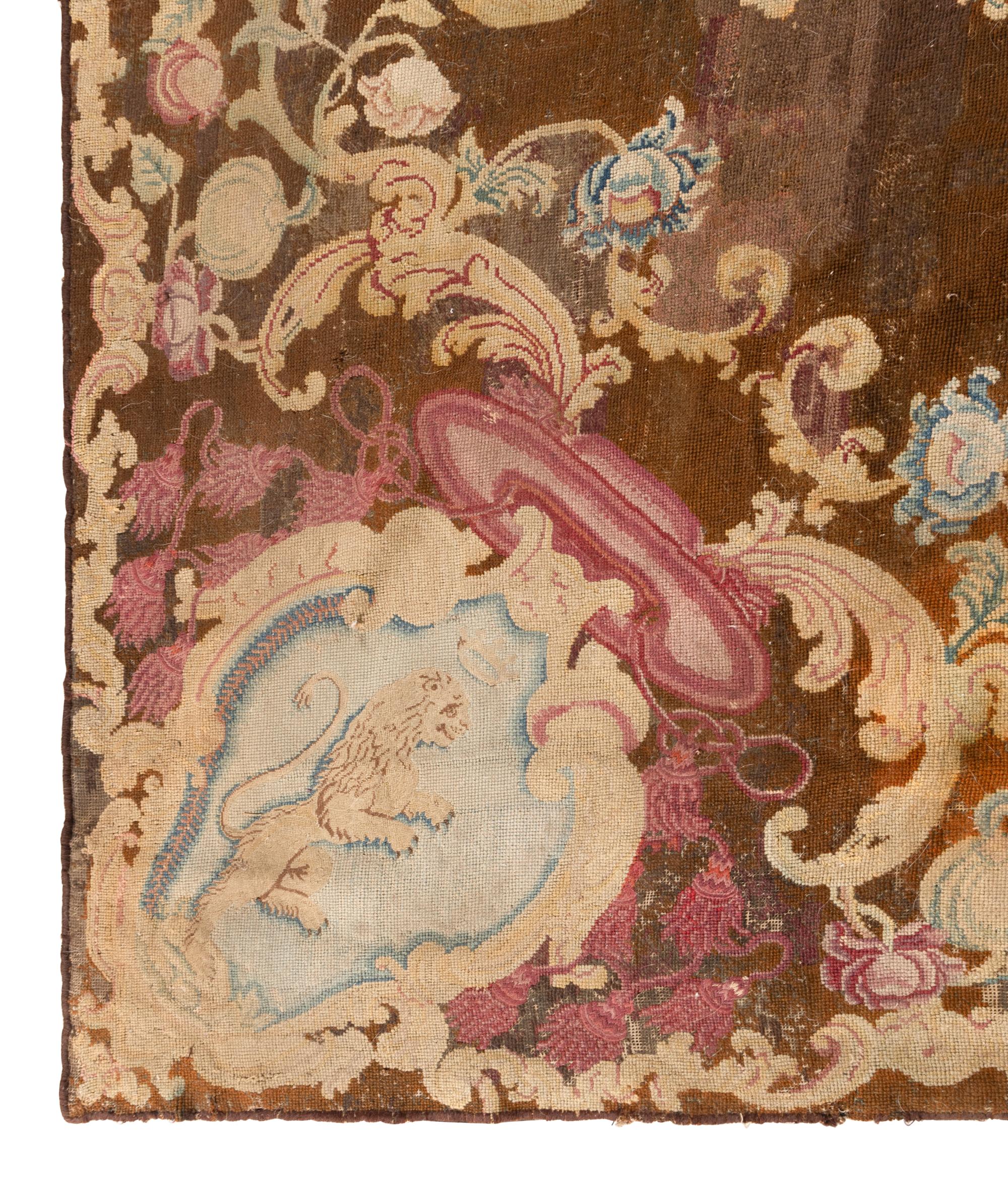 An Aubusson Needlepoint Rug Fragment