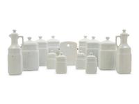 A Set of Thirteen German Porcelain Canisters