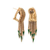 YELLOW GOLD AND ENAMEL EARCLIPS