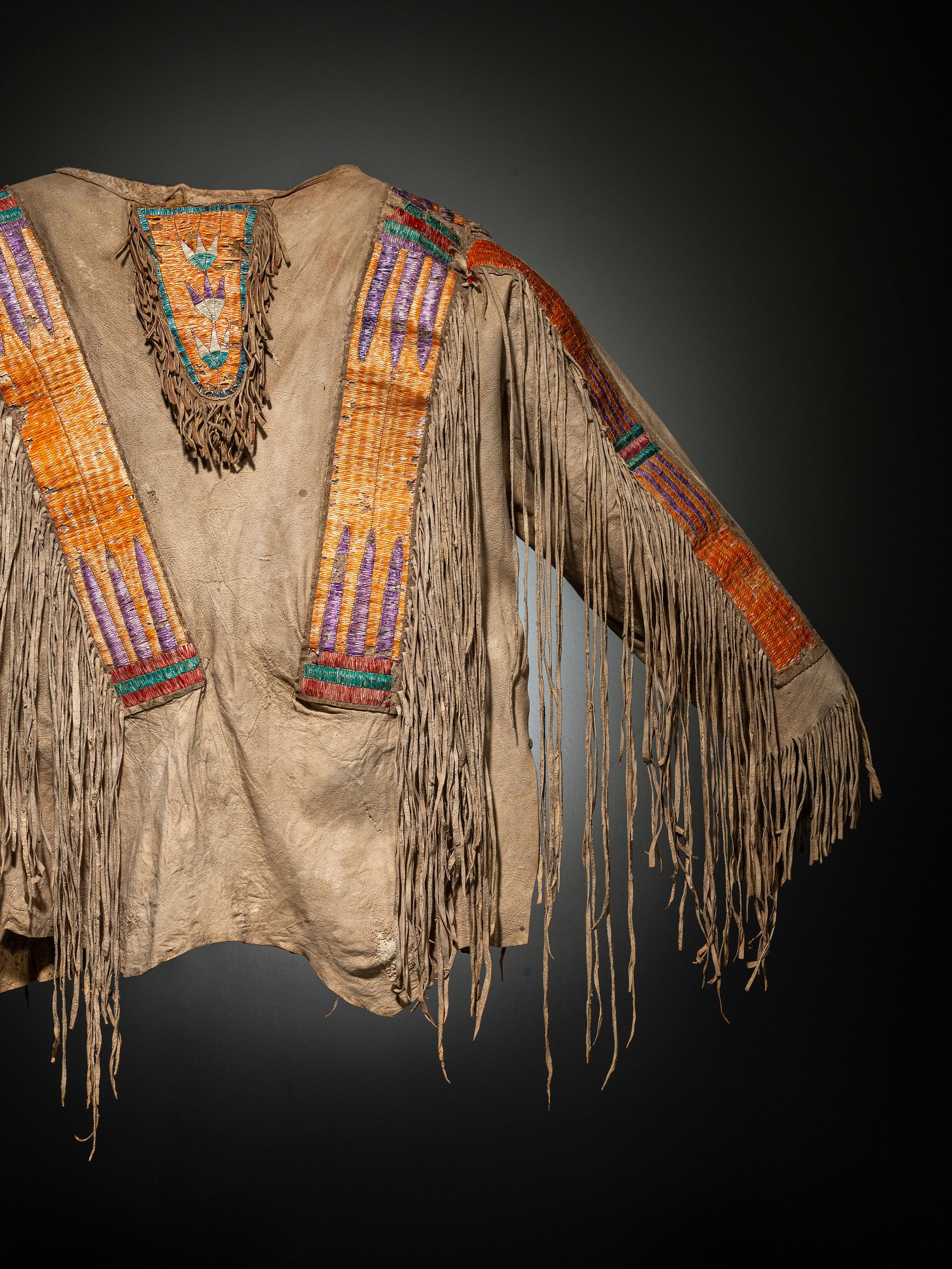 Fort Berthold Quilled Hide Shirt