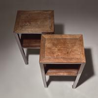 A Pair of Chinese Hardwood, Possibly Huanghuali, Stands, Qing Dynasty, 18th Century — 清中期 或爲黃花梨邊几一對
