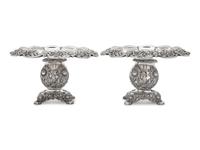 A Pair of Tiffany & Co. Sterling Silver Chrysanthemum Tazza