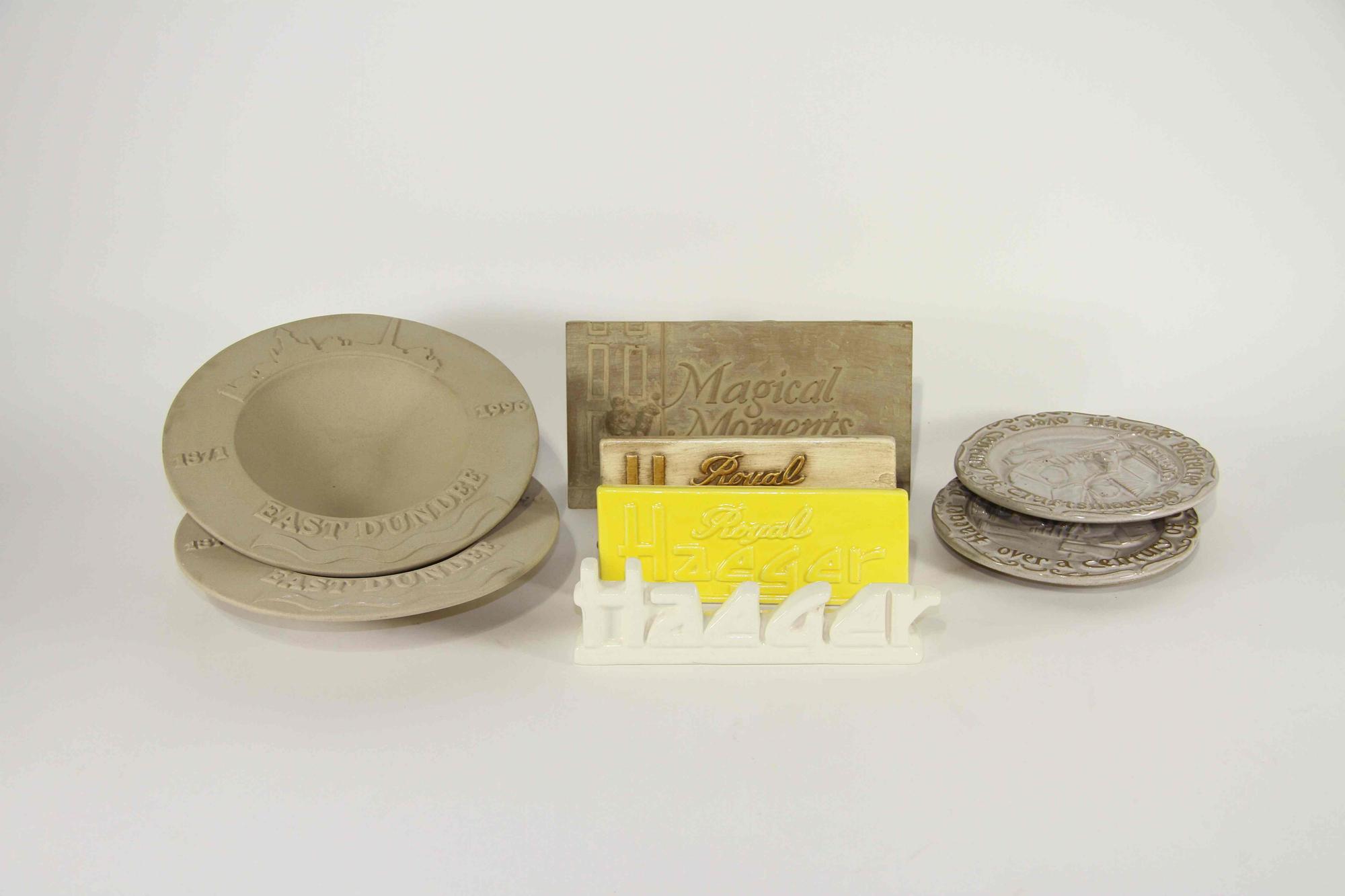 A Collecton of Haeger Pottery Articles Diameter of largest 10 1/2 inches.