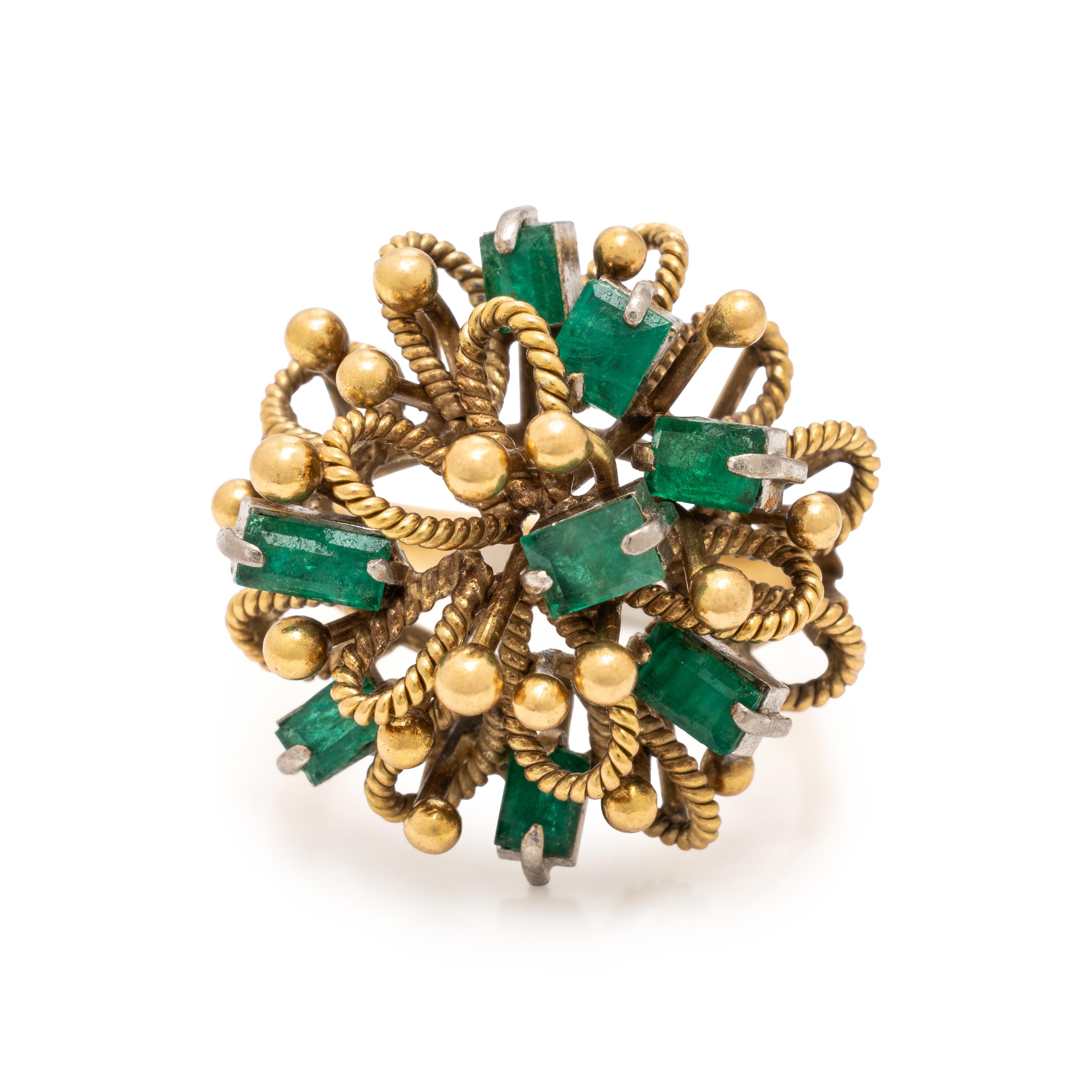 Yellow Gold and Emerald Ring