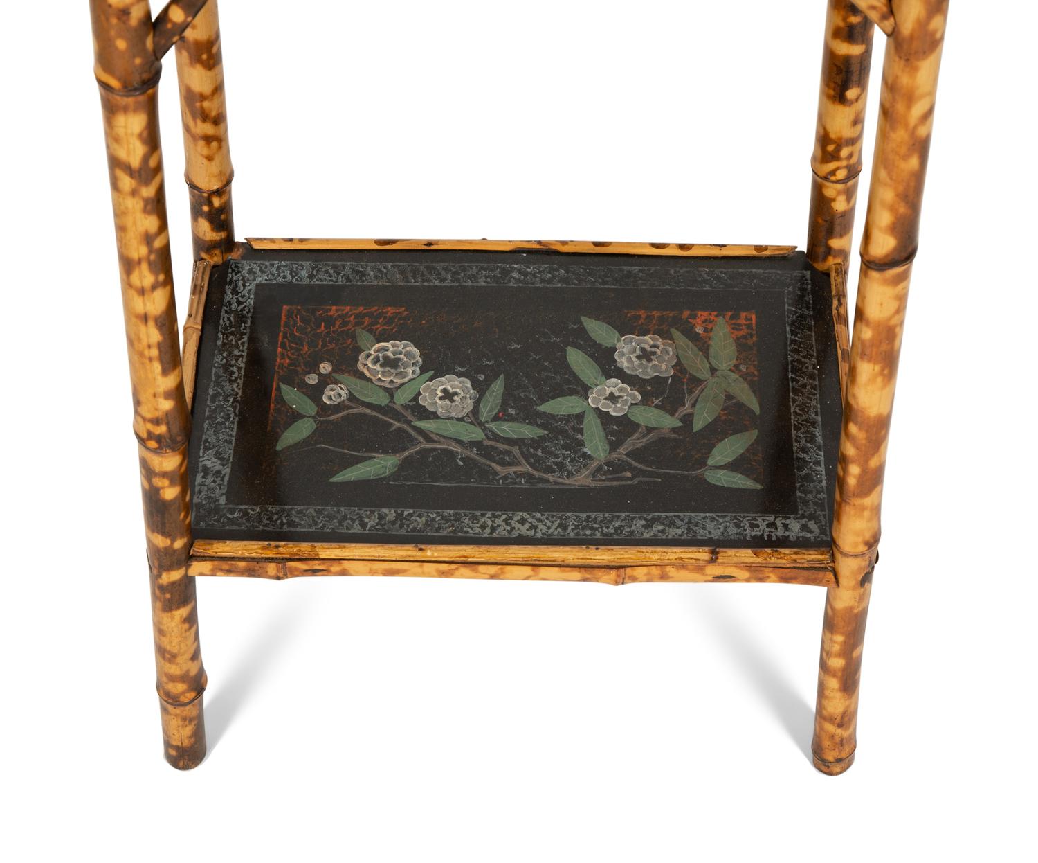 An English Lacquer and Bamboo Side Table